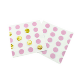 SERVILLETA ROSADO/DORADO 20 UNIDADES